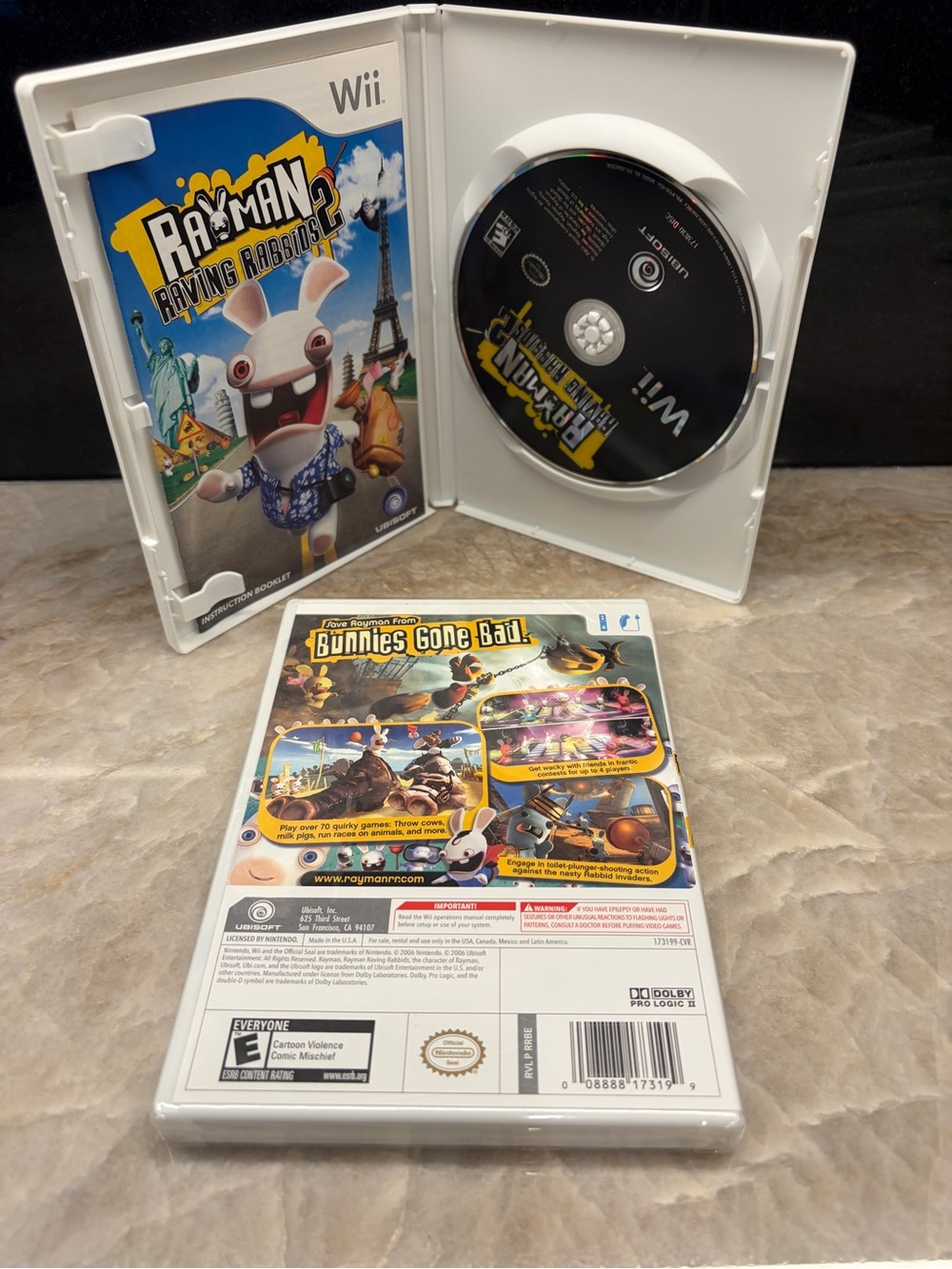 Nintendo Wii Game Bundle: Raving Rabbids 1 (Unopened), Raving Rabbids 2 - Picture 2 of 3